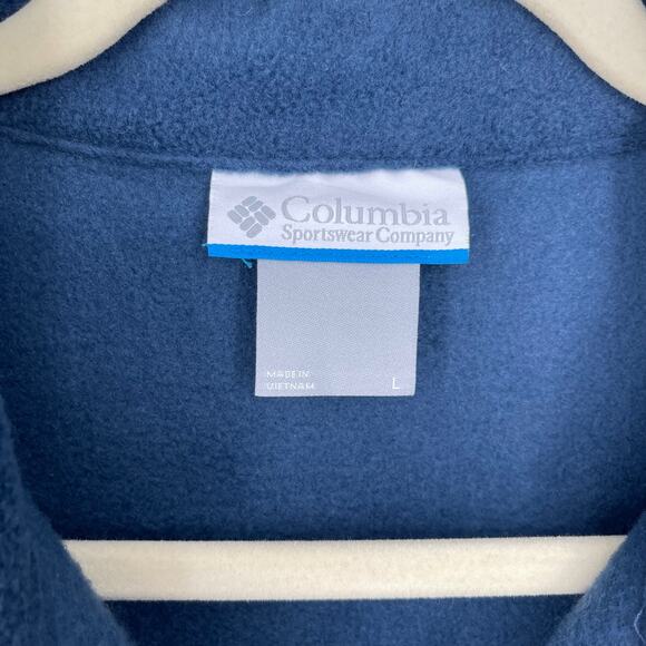 Columbia Fleece Vest Blue Men's Large Excellent Condition - Picture 3 of 9